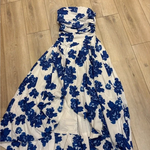Chic Blue Floral High Low Dress - Picture 10 of 10
